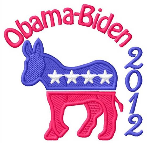 Picture of Obama-Biden 2012 Machine Embroidery Design