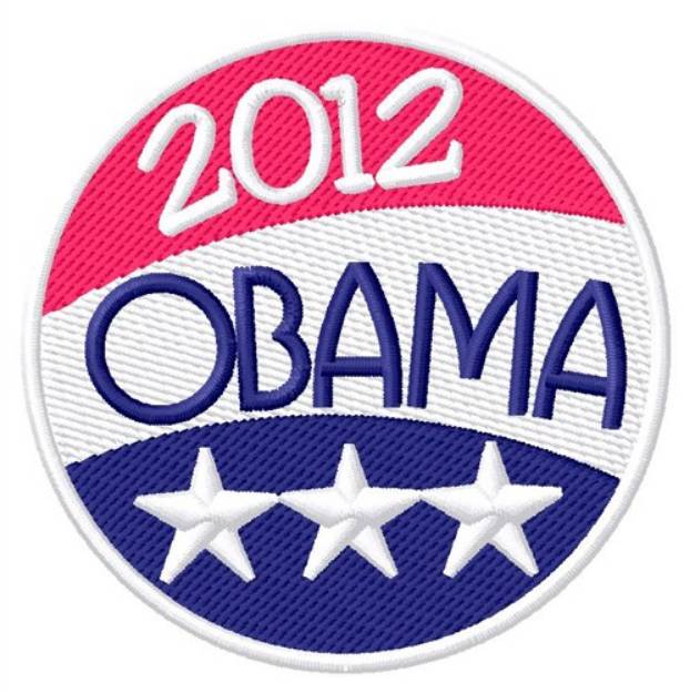 Picture of Obama 2012 Machine Embroidery Design