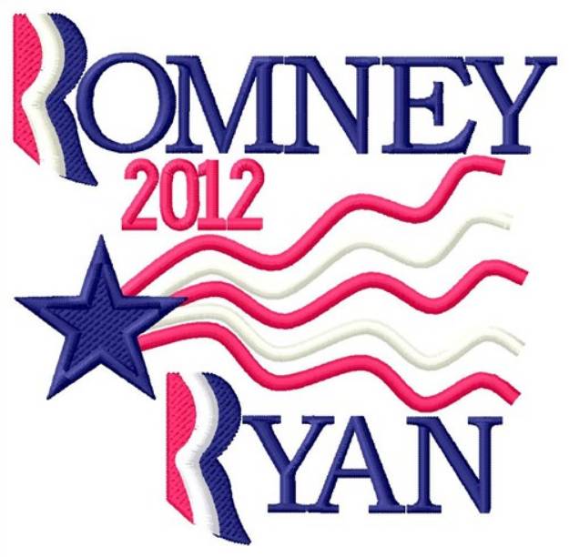 Picture of Romney Ryan 2012 Machine Embroidery Design