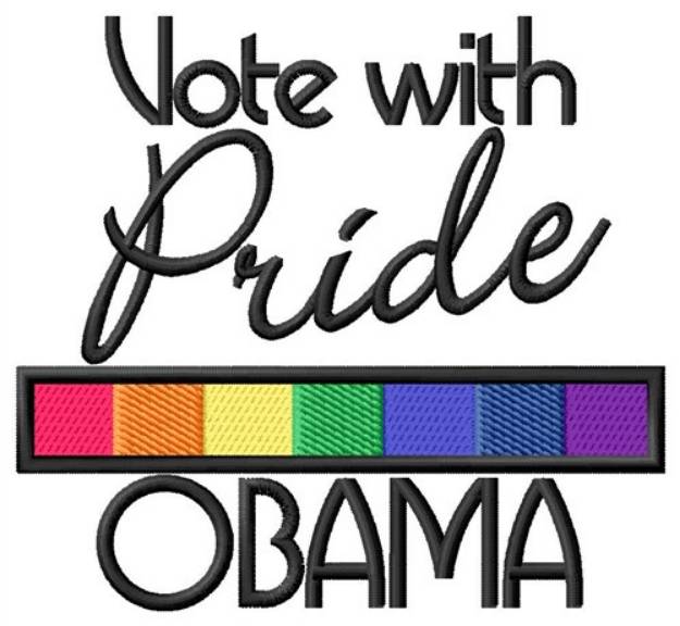 Picture of Vote with Pride Machine Embroidery Design