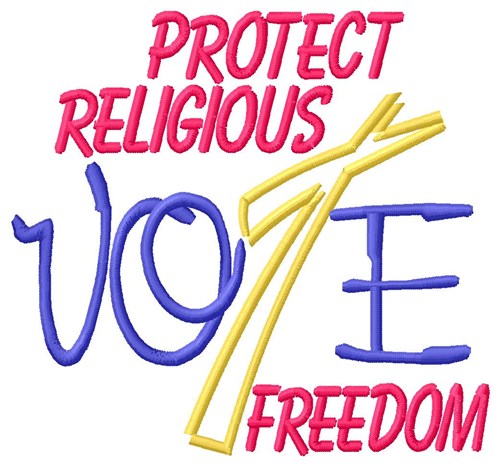 Religious Freedom Machine Embroidery Design