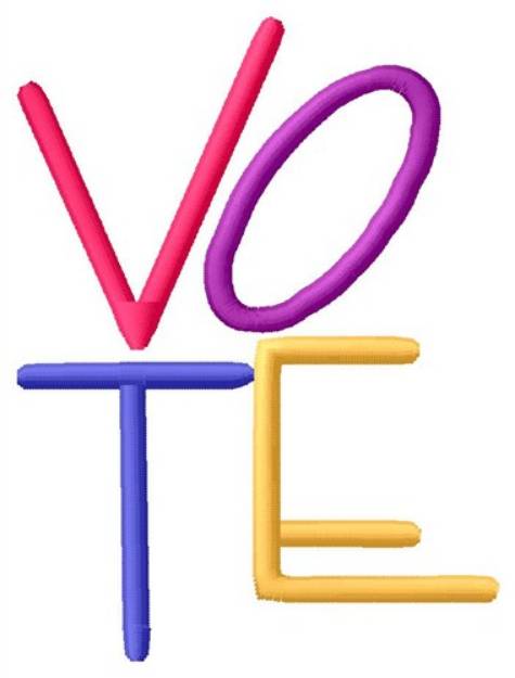 Picture of VOTE Machine Embroidery Design