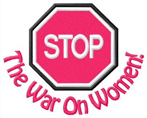 Picture of Stop War on Women Machine Embroidery Design