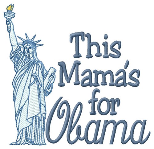 Mamas for Obama Machine Embroidery Design