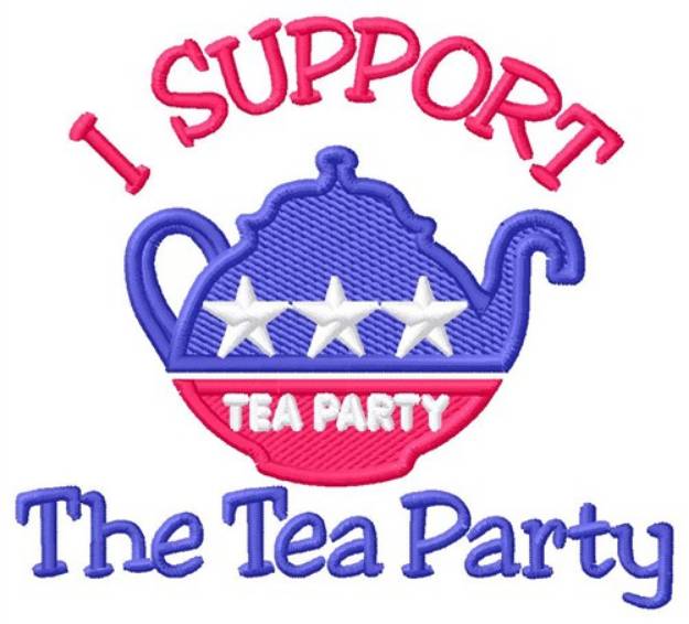 Picture of Support the Tea Party Machine Embroidery Design