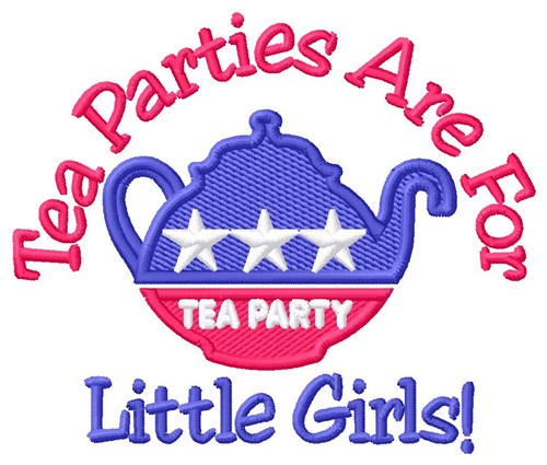Tea Parties 4 Little Girls Machine Embroidery Design