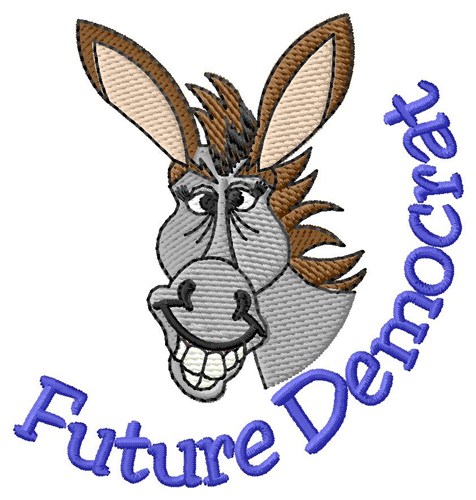 Future Democrat Machine Embroidery Design
