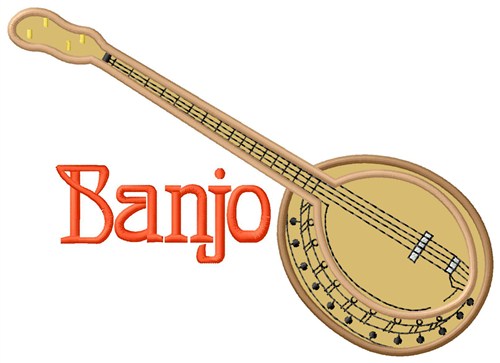 Banjo Machine Embroidery Design