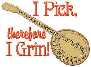 Picture of Pick & Grin Banjo Machine Embroidery Design