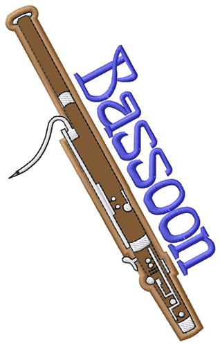 Bassoon Machine Embroidery Design