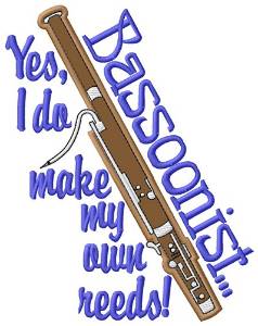 Picture of Bassoonist Machine Embroidery Design