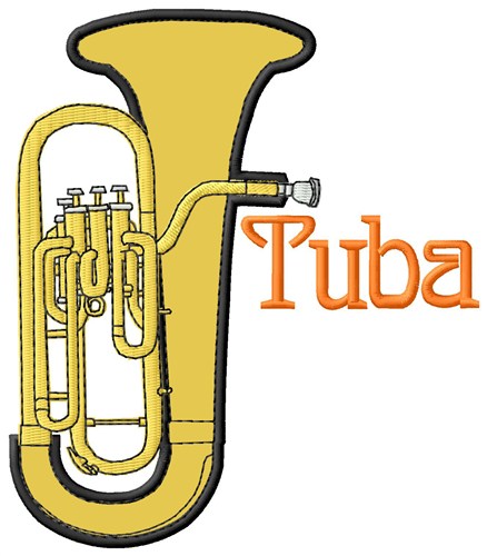 Tuba Machine Embroidery Design