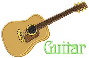 Picture of Acoustic Guitar Machine Embroidery Design