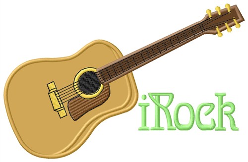 iRock Guitar Machine Embroidery Design