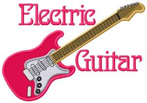 Picture of Electric Guitar Machine Embroidery Design