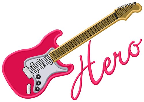 Guitar Hero Machine Embroidery Design