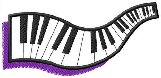 Picture of Wavy Keyboard Machine Embroidery Design