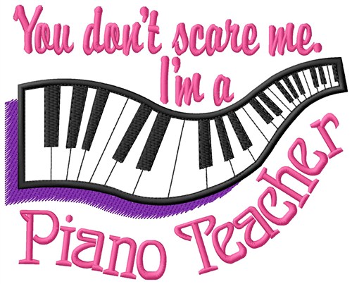Piano Teacher Machine Embroidery Design