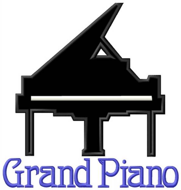 Picture of Grand Piano Machine Embroidery Design