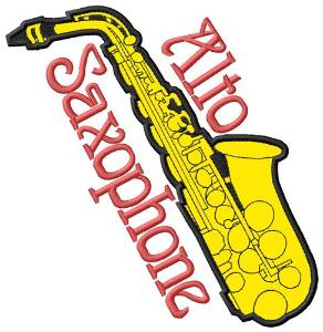 Picture of Alto Saxophone Machine Embroidery Design