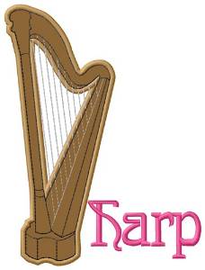 Picture of Harp Machine Embroidery Design