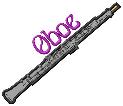 Oboe Machine Embroidery Design