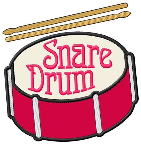 Snare Drum Machine Embroidery Design