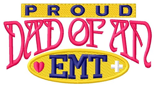 Proud Dad Machine Embroidery Design