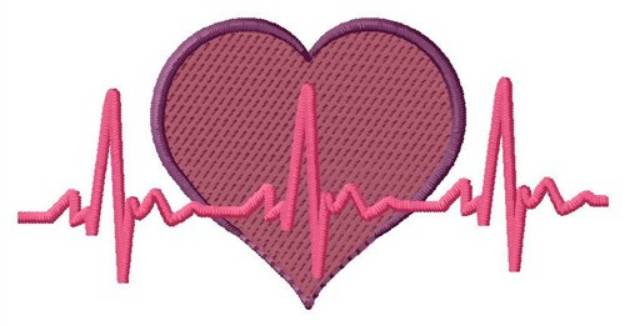 Picture of Heart Beat Machine Embroidery Design
