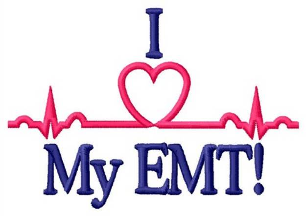 Picture of Love My EMT Machine Embroidery Design
