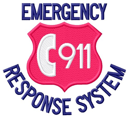 Emergency System Machine Embroidery Design