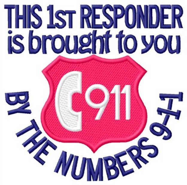 Picture of This 1st Responder Machine Embroidery Design