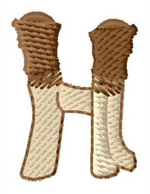 Picture of Horn H Machine Embroidery Design