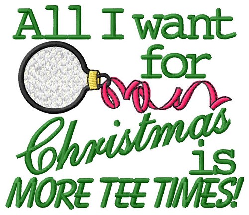 More Tee Times Machine Embroidery Design