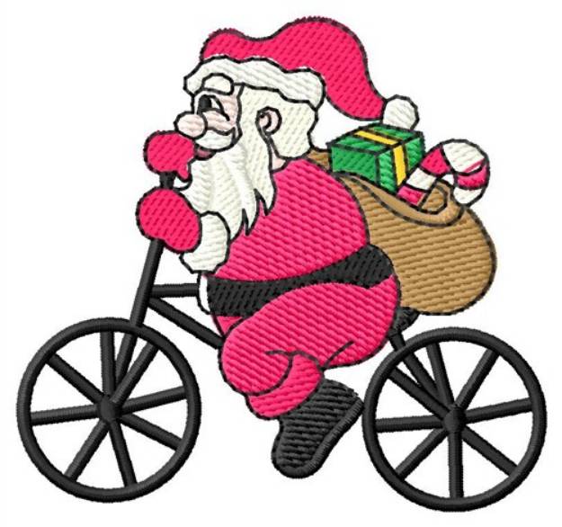 Picture of Biking Santa Machine Embroidery Design