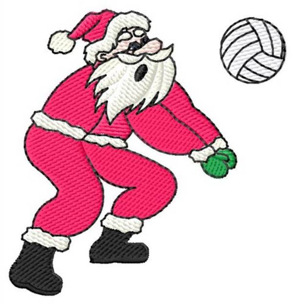 Picture of Volleyball Santa Machine Embroidery Design