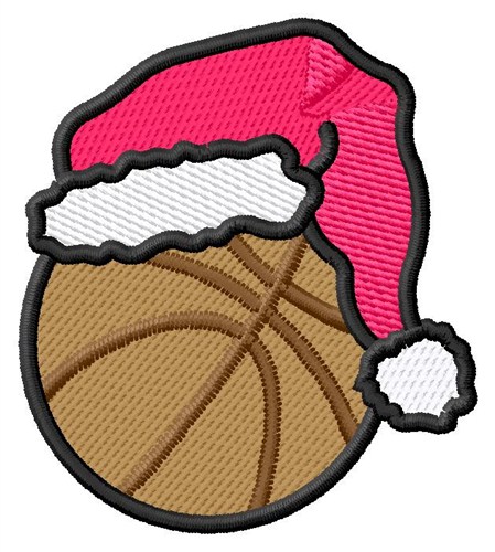Basketball With Hat Machine Embroidery Design
