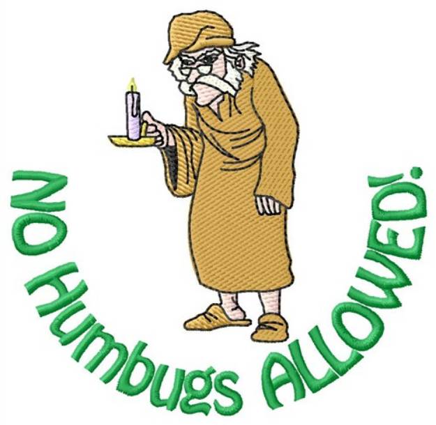 Picture of No Humbugs Machine Embroidery Design