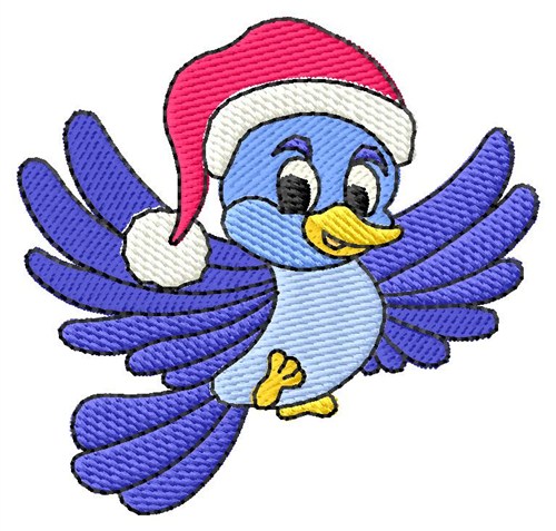 Holiday Bluebird Machine Embroidery Design