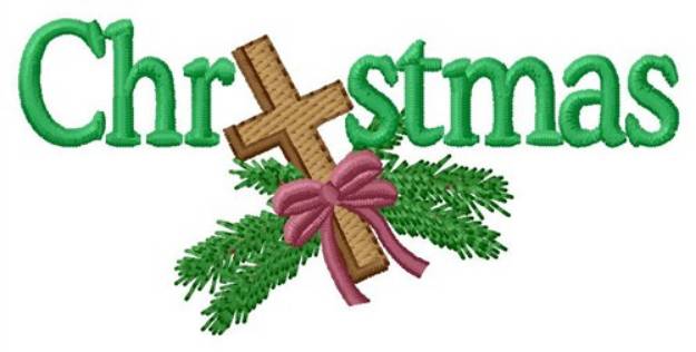 Picture of Christmas Cross Machine Embroidery Design