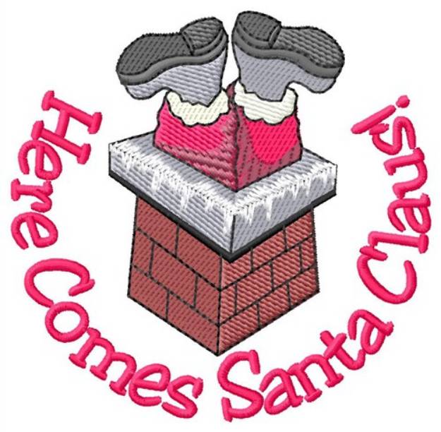 Picture of Here Comes Santa Machine Embroidery Design