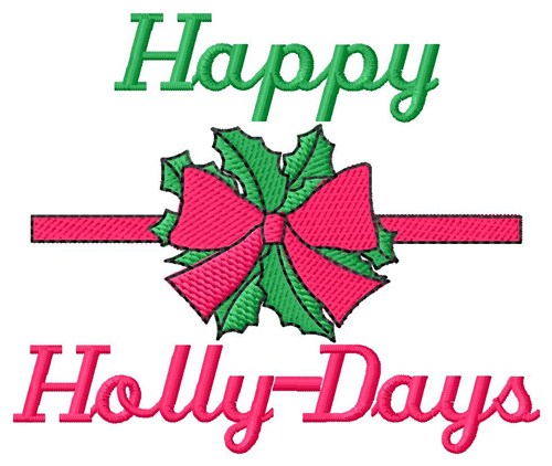 Holly-Days Machine Embroidery Design