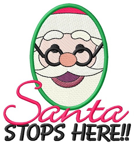 Stops Here Machine Embroidery Design