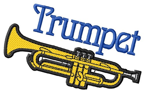 Trumpet Machine Embroidery Design