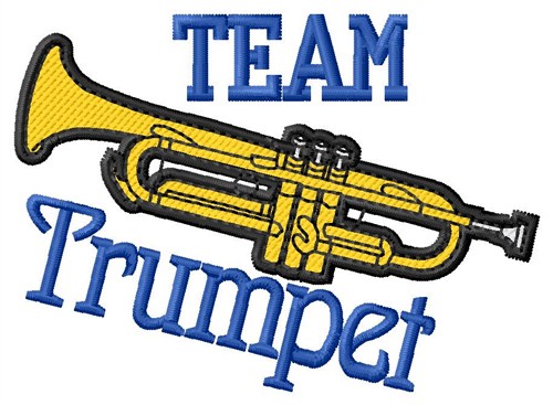 Trumpet Team Machine Embroidery Design