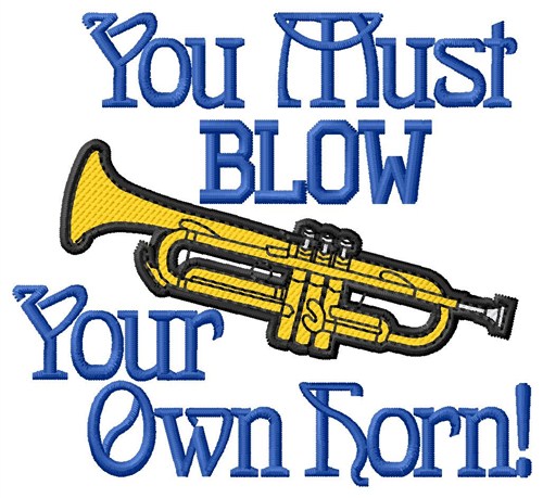 Blow Your Horn Machine Embroidery Design