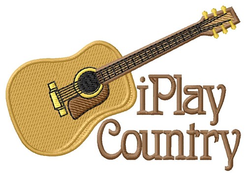 I Play Country Machine Embroidery Design
