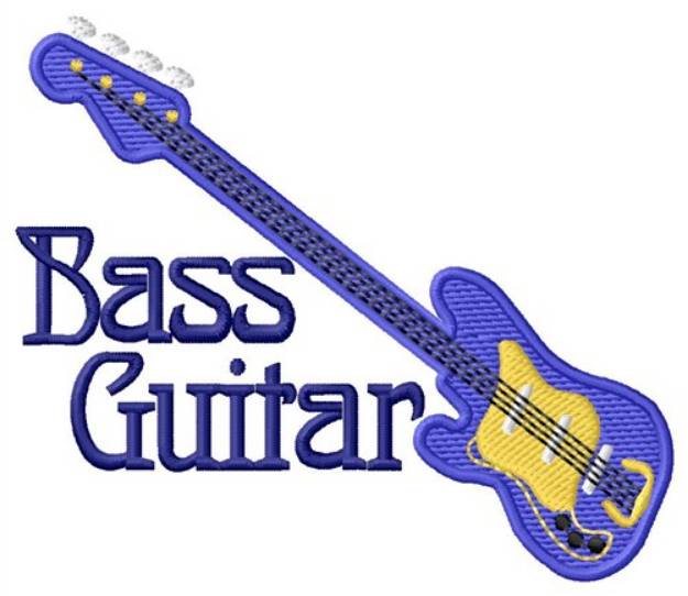 Picture of Bass Guitar Machine Embroidery Design