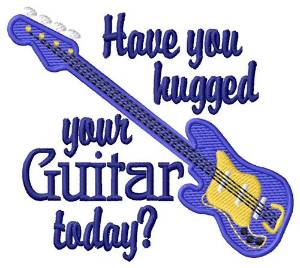 Picture of Hug Your Guitar Machine Embroidery Design