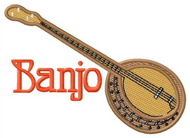 Picture of Banjo Machine Embroidery Design